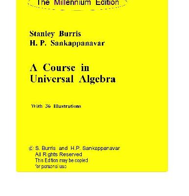 خرید و دانلود نسخه کامل کتاب A Course in Universal Algebra