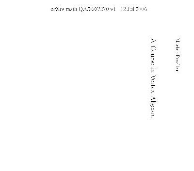 خرید و دانلود نسخه کامل کتاب A Course in Vertex Algebra