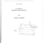 خرید و دانلود نسخه کامل کتاب A Course of Higher Mathematics