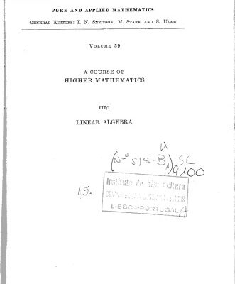 خرید و دانلود نسخه کامل کتاب A Course of Higher Mathematics