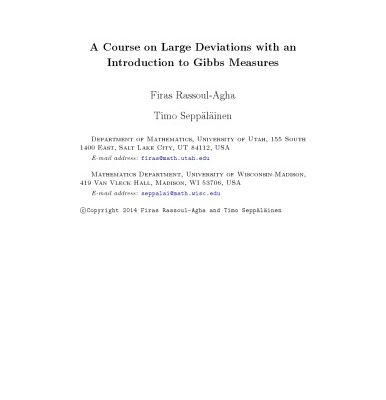 خرید و دانلود نسخه کامل کتاب A Course on Large Deviations with an Introduction to Gibbs Measures