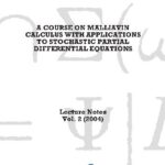 خرید و دانلود نسخه کامل کتاب A course on Malliavin calculus, with applications to stochastic PDEs