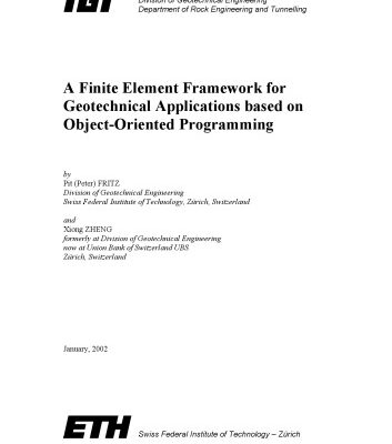 خرید و دانلود نسخه کامل کتاب A Finite Element Framework for Geotechnical Applications Based on Object-orientated Programming