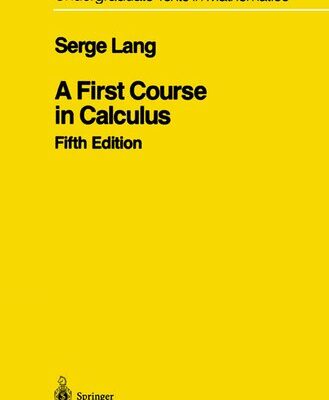 خرید و دانلود نسخه کامل کتاب A First Course in Calculus
