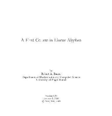 خرید و دانلود نسخه کامل کتاب A first course in linear algebra