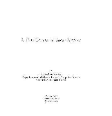 خرید و دانلود نسخه کامل کتاب A First Course in Linear Algebra