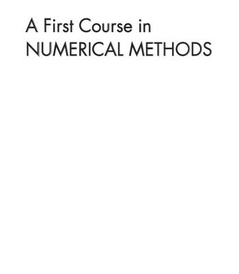خرید و دانلود نسخه کامل کتاب A First Course in Numerical Methods