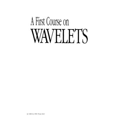 خرید و دانلود نسخه کامل کتاب A first course on wavelets