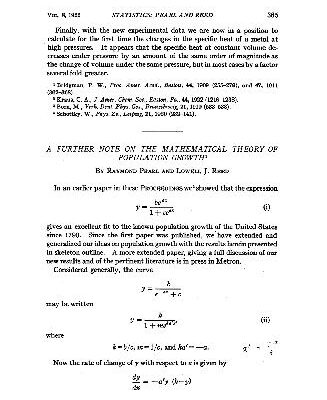 خرید و دانلود نسخه کامل کتاب A Further Note on the Mathematical Theory of Population Growth