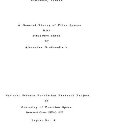 خرید و دانلود نسخه کامل کتاب A general theory of fibre spaces with structure sheaf (National Science Foundation research project on geometry of function space : report)