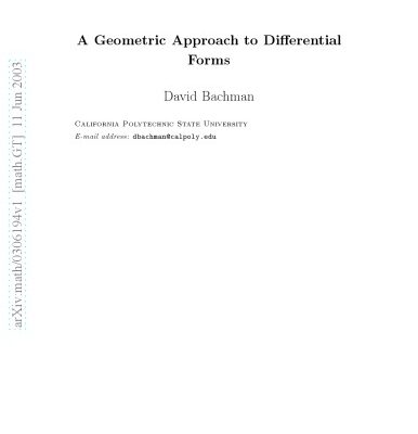 خرید و دانلود نسخه کامل کتاب A geometric approach to differential forms