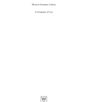 خرید و دانلود نسخه کامل کتاب A Grammar of Lao