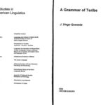 خرید و دانلود نسخه کامل کتاب A grammar of Teribe
