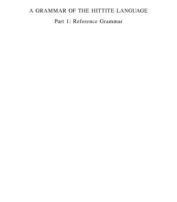 خرید و دانلود نسخه کامل کتاب A Grammar of the Hittite Language