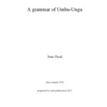 خرید و دانلود نسخه کامل کتاب A grammar of Umbu-Ungu