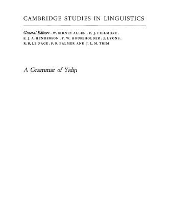 خرید و دانلود نسخه کامل کتاب A Grammar of Yidin