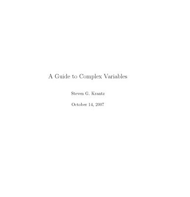 خرید و دانلود نسخه کامل کتاب A guide to complex variables