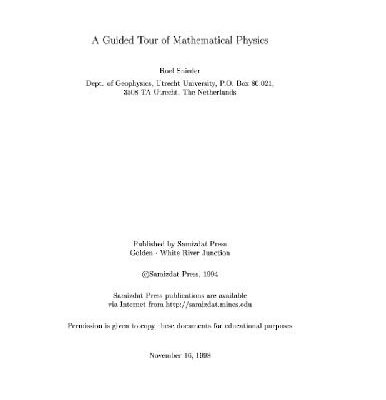 خرید و دانلود نسخه کامل کتاب A guided tour of mathematical physics