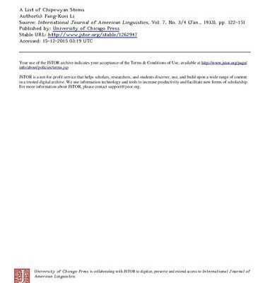 خرید و دانلود نسخه کامل کتاب A List of Chipewyan Stems
