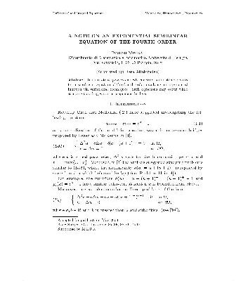 خرید و دانلود نسخه کامل کتاب A note on an exponential semilinear equation of the fourth order