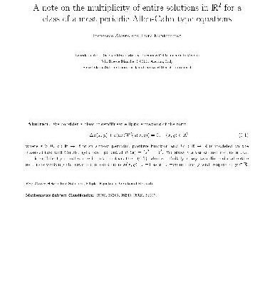 خرید و دانلود نسخه کامل کتاب A note on the multiplicity of entire solutions in R2 for a class of almost periodic Allen-Cahn type equations