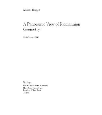 خرید و دانلود نسخه کامل کتاب A Panoramic View of Riemannian Geometry