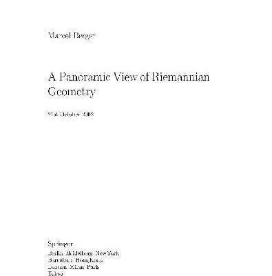 خرید و دانلود نسخه کامل کتاب A Panoramic view of Riemannian Geometry