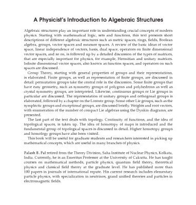 خرید و دانلود نسخه کامل کتاب A Physicist’s Introduction to Algebraic Structures: Vector Spaces, Groups, Topological Spaces and More