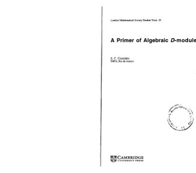 خرید و دانلود نسخه کامل کتاب A primer of algebraic D-modules