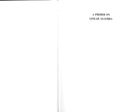 خرید و دانلود نسخه کامل کتاب A Primer on Linear Algebra