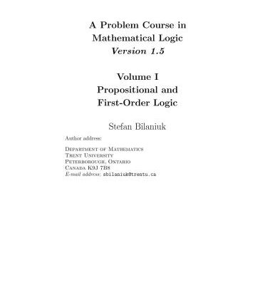 خرید و دانلود نسخه کامل کتاب A Problem Course in Mathematical Logic