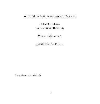 خرید و دانلود نسخه کامل کتاب A problem text in advanced calculus