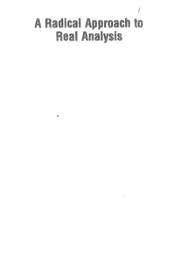 خرید و دانلود نسخه کامل کتاب A radical approach to real analysis