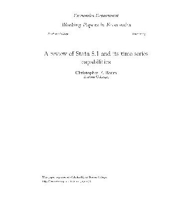 خرید و دانلود نسخه کامل کتاب A review of Stata 8.1 and its time series