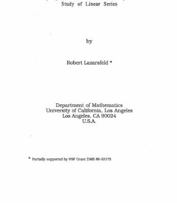 خرید و دانلود نسخه کامل کتاب A Sampling of Vector Bundle Techniques in the Study of Linear Series