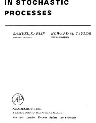 خرید و دانلود نسخه کامل کتاب A second course in stochastic processes