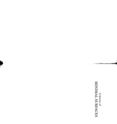 خرید و دانلود نسخه کامل کتاب A Survey of Minimal Surfaces