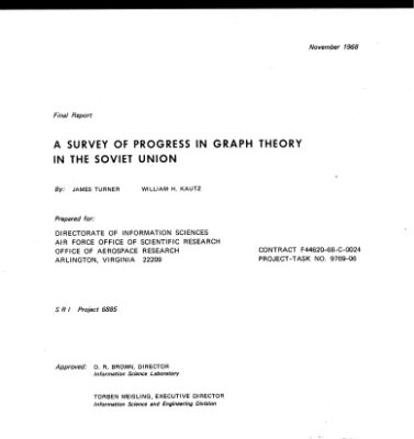 خرید و دانلود نسخه کامل کتاب A survey of progress in graph theory in the Soviet Union