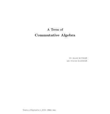 خرید و دانلود نسخه کامل کتاب A term of commutative algebra