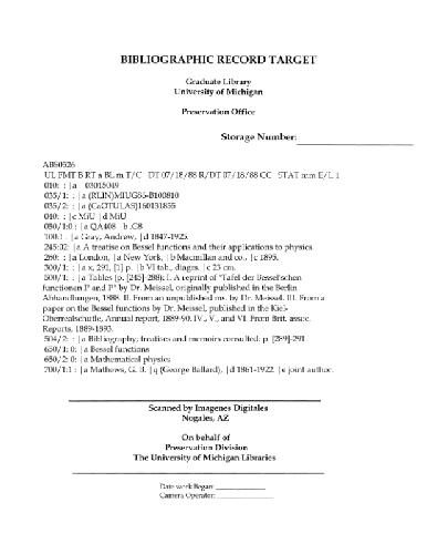 خرید و دانلود نسخه کامل کتاب A treatise on Bessel functions and their applications to physics_68b39cb7479ec.jpeg خرید و دانلود نسخه کامل کتاب A treatise on Bessel functions and their applications to physics