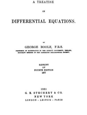 خرید و دانلود نسخه کامل کتاب A treatise on differential equations