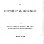 خرید و دانلود نسخه کامل کتاب A Treatise on Differential Equations