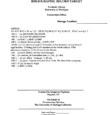 خرید و دانلود نسخه کامل کتاب A treatise on the dynamics of a system of rigid bodies