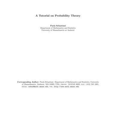 خرید و دانلود نسخه کامل کتاب A Tutorial on Probability Theory