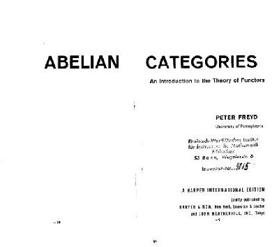 خرید و دانلود نسخه کامل کتاب Abelian categories. Introduction to theory of functors