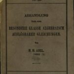 خرید و دانلود نسخه کامل کتاب Abhandlungen über eine besondere Klasse algebraisch aflösbarer Gleichungen (1829)