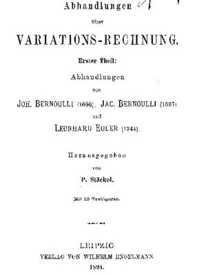 خرید و دانلود نسخه کامل کتاب Abhandlungen über Variationsrechnung (1696), (1697), (1744)