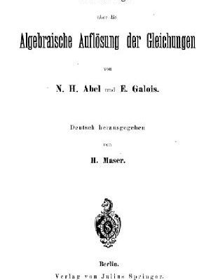 خرید و دانلود نسخه کامل کتاب Abhandlungen ueber die algebraische Aufloesung der Gleichungen