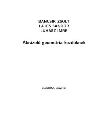 خرید و دانلود نسخه کامل کتاب Ábrázoló geometria kezdőknek