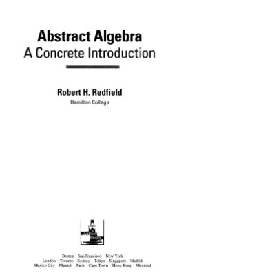 خرید و دانلود نسخه کامل کتاب Abstract algebra: A concrete introduction